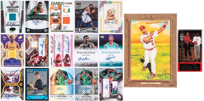 1990s-2000s Assorted Brands Multi-Sports Signed Cards Collection (17 Different)